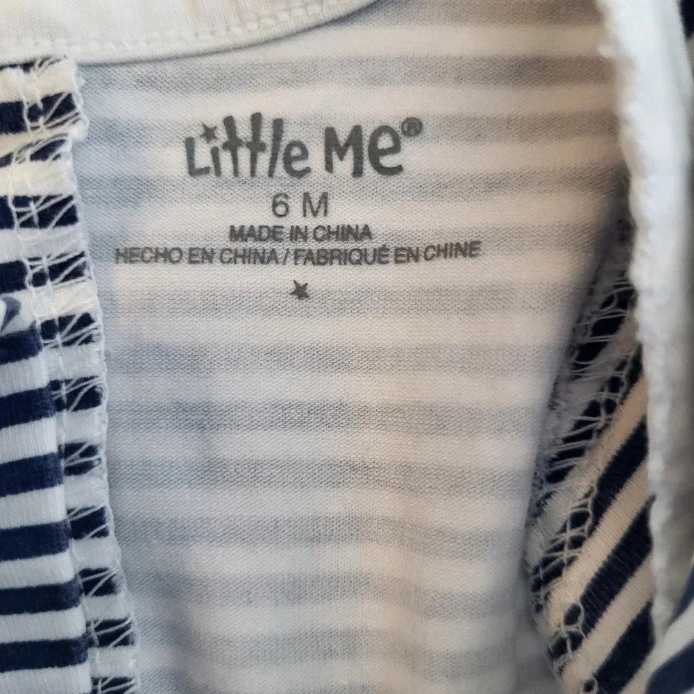 Little Me Blue and White‎ Baby Girls Popover Tutu Dress Size 6m